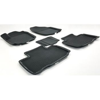 Коврики в салон 3d EVA для Toyota RAV4 2013 - 2018, черные (Seintex)