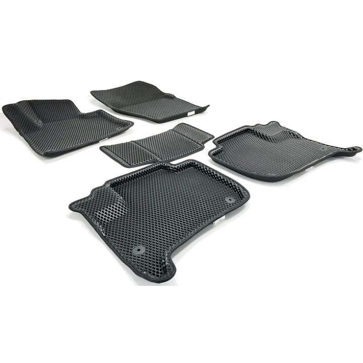 Коврики в салон 3d EVA для Volkswagen Touareg '10-18, черные (Seintex)