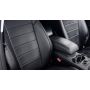 Авточехлы для салона из экокожи для Peugeot 408 '12-, черные (Seintex)