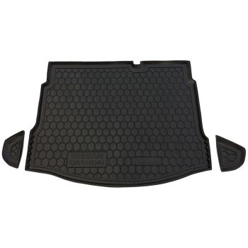 Килимок в багажник для Nissan Qashqai '06-14 з докаткой, поліуретановий (AVTO-Gumm)