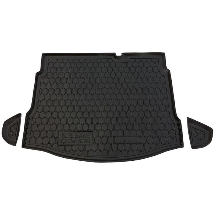 Килимок в багажник для Nissan Qashqai '06-14 з докаткой, поліуретановий (AVTO-Gumm)