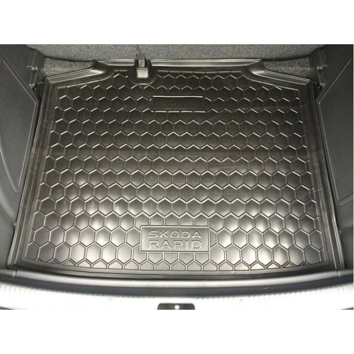 Коврик в багажник для Skoda Rapid '13- спейсбэк, полиуретановый (AVTO-Gumm)
