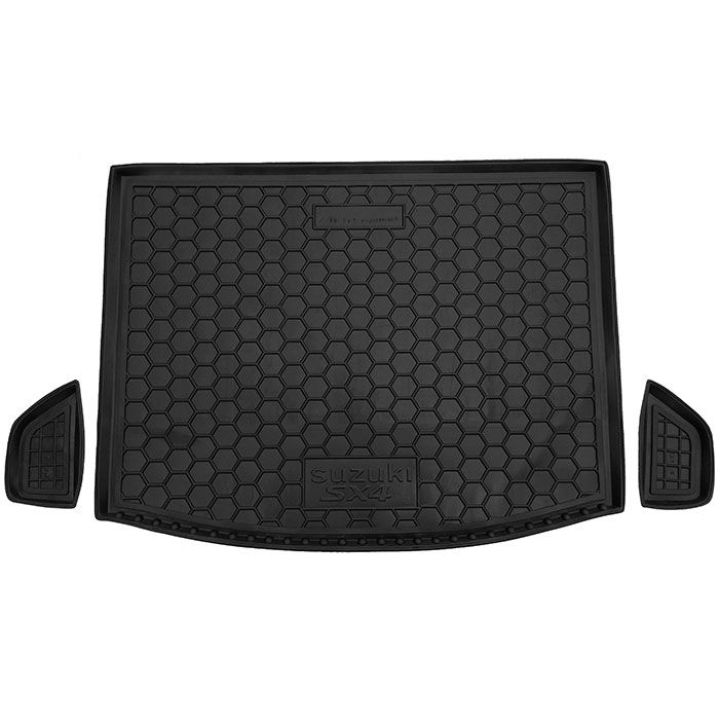 Коврик в багажник для Suzuki SX-4 2014- верхняя полка, полиуретановый (AVTO-Gumm)