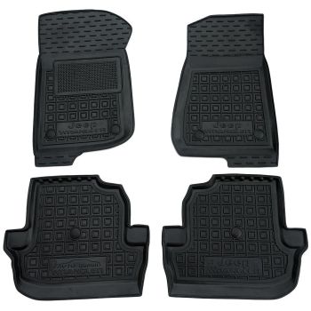 Килимки в салон для Jeep Wrangler (2 дв.) 2018-, гумові (AVTO-Gumm)