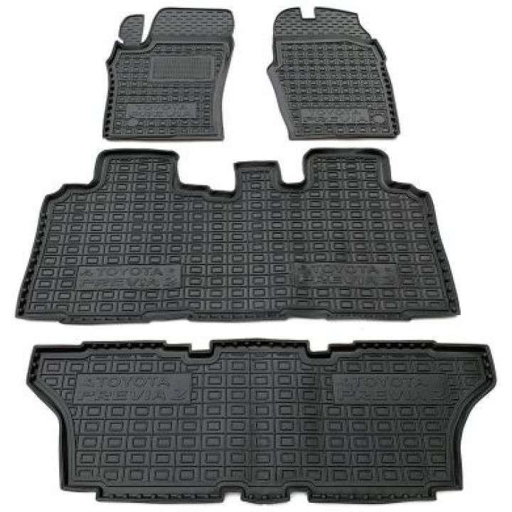 Килимки в салон для Toyota Previa 6-7 місць '00-06, гумові (AVTO-Gumm)