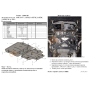 Защита двигателя, радиатора и КПП для Audi A6 '11-18, V-все guattro, (Кольчуга)