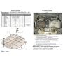 Защита двигателя, радиатора и КПП для Volkswagen Passat CC '09-16, V-2.0D; 2.0i, (Кольчуга)