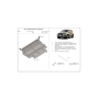 Захист двигуна, радіатора і КПП для Volkswagen Tiguan '07-16, V-всі, (Кольчуга)