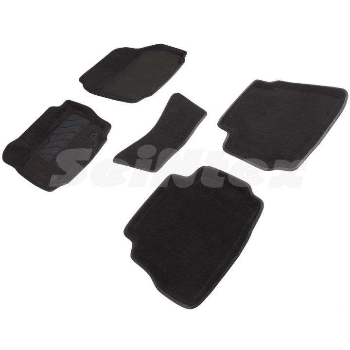 Коврики в салон 3d для Ford Mondeo '10-14, черные текстильные, (Seintex)
