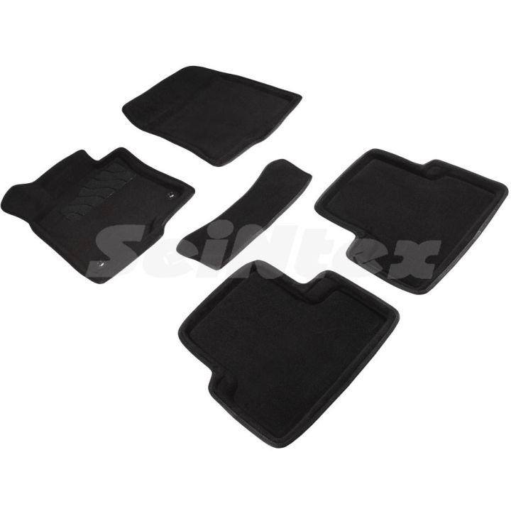 Коврики в салон 3d для Honda Accord 8 '08-13 EUR, черные текстильные, (Seintex)