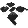 Коврики в салон 3d для Hyundai Santa Fe '10-12 CM, черные текстильные, (Seintex)