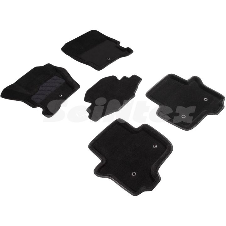 Килимки в салон 3d для Land Rover Discovery 3/4 '04-16, чорні текстильні, (Seintex)
