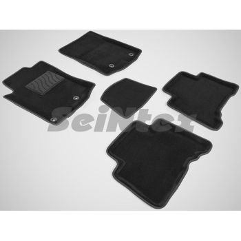 Коврики в салон 3d для Lexus GX 460 '09-13, черные текстильные, (Seintex)