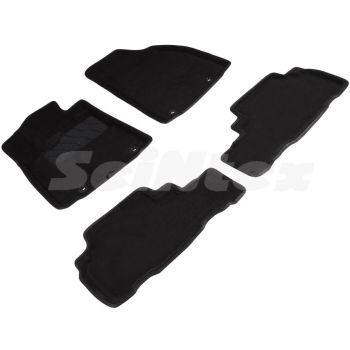 Коврики в салон 3d для Lexus RX '09-15, черные текстильные, (Seintex)