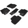 Коврики в салон 3d для Mitsubishi ASX '10-, черные текстильные, (Seintex)