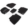 Коврики в салон 3d для Toyota Corolla 2013-2018, черные текстильные, (Seintex)
