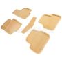 Коврики в салон 3d для Volkswagen Passat B6/B7/CC 2006-2015, бежевые текстильные, (Seintex)