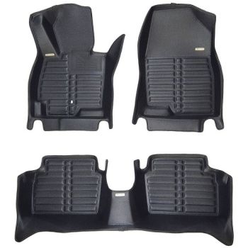 Килимки в салон для Toyota Venza '10-16, з екошкіри чорні (Skopa)