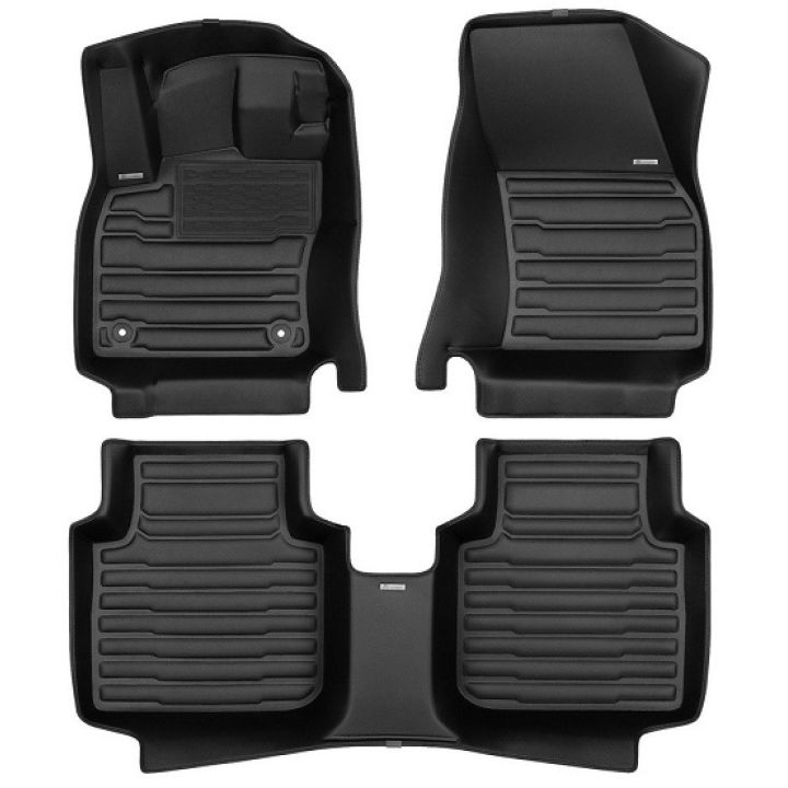 Коврики в салон для Volkswagen Tiguan '16-, из экокожи черные (Skopa)