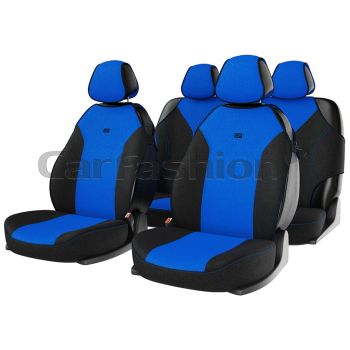 Комплект майки чехлы на сиденья "BINGO", синий/черный/синий (CarFashion)