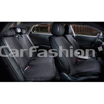 Каркасные накидки на сиденья комплект Crown, черный / черный / черный, (CarFashion)