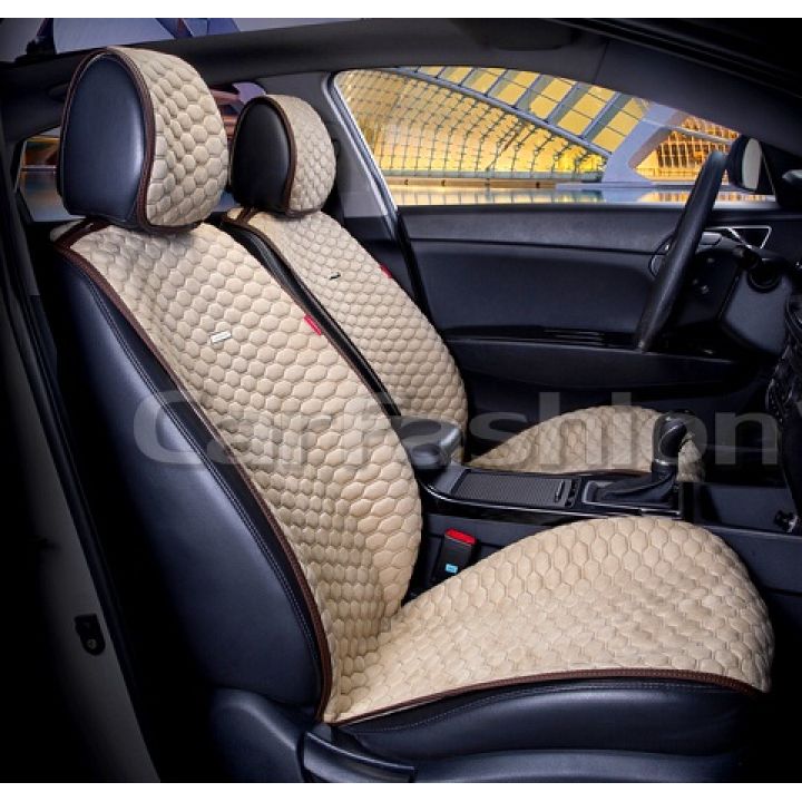 Накидки на передні сидіння CAPRI PRO кава / бежевий / кава CarFashion