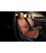 Накидки на передние сидения Monaco коричневый/черный CarFashion