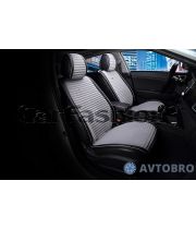 Накидки на передние сидения Monaco серый/черный CarFashion