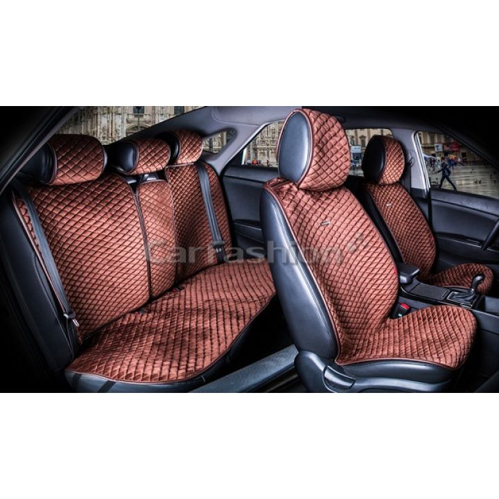 Накидки на сидіння City plus кава / кава CarFashion