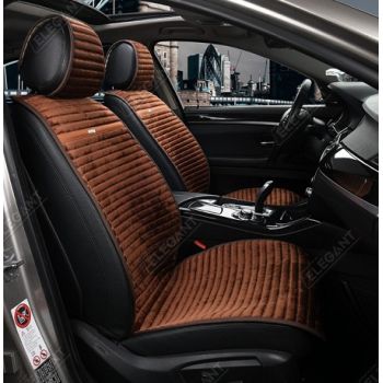 Накидки на передние сидения Maxi Napoli коричневые, (Elegant)