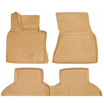 Килимки в салон для BMW X5 F15 '14-18 бежевий, поліуретанові Element-Novline
