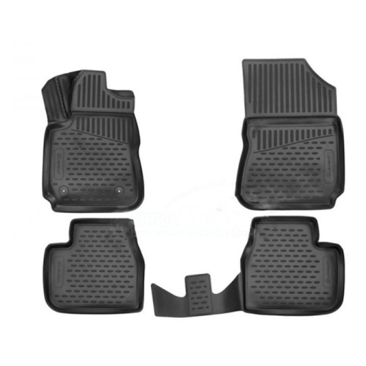 Килимки 3D в салон для Citroen C4 Cactus '14-, поліуретанові Element-Novline