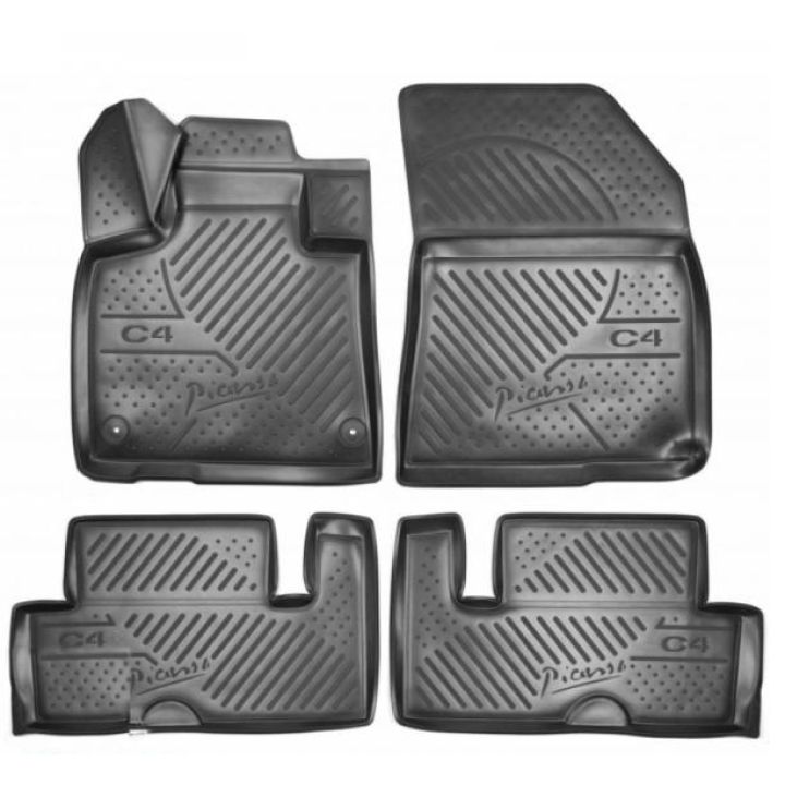 Килимки 3D в салон для Citroen C4 Picasso / Grand Picasso '13-, поліуретанові Element-Novline