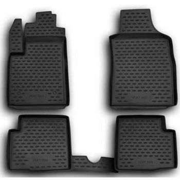 Килимки в салон для Fiat 500 '08-, поліуретанові Element-Novline