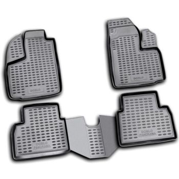 Килимки в салон для Fiat Doblo '01-09, поліуретанові Element-Novline