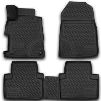 Килимки 3D в салон для Honda Civic 4D '12-17, поліуретанові Element-Novline
