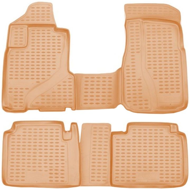 Коврики в салон для Honda CR-V '02-06 бежевые, полиуретановые Element-Novline