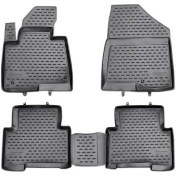Килимки в салон для Hyundai Santa Fe '13-17 DM, поліуретанові Element-Novline