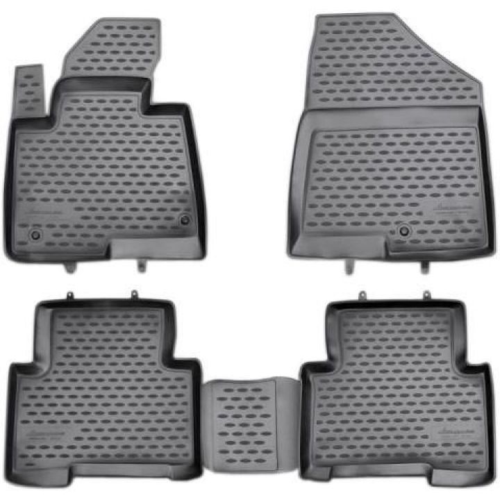 Килимки в салон для Hyundai Santa Fe '13-17 DM, поліуретанові Element-Novline