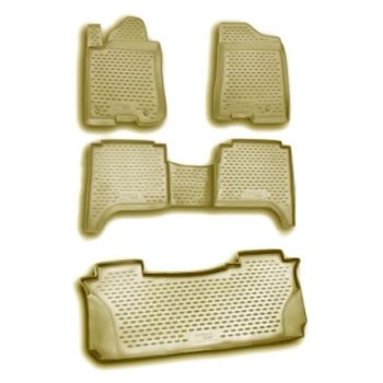 Килимки в салон для Infiniti QX56 '04-10 бежеві, поліуретанові Element-Novline