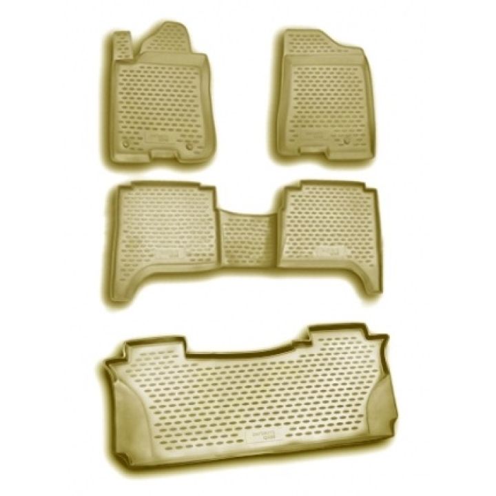 Килимки в салон для Infiniti QX56 '04-10 бежеві, поліуретанові Element-Novline