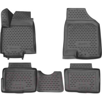 Килимки 3D в салон для Kia Soul '09-13, поліуретанові Element-Novline