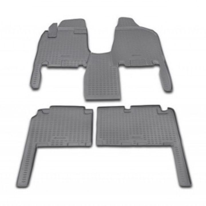 Килимки в салон для Kia Carnival '06-12 АКПП, поліуретанові Element-Novline