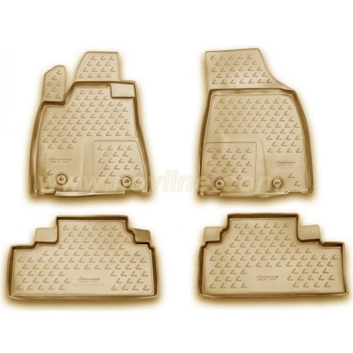Килимки в салон для Lexus RX '12-15 бежеві, поліуретанові Element-Novline