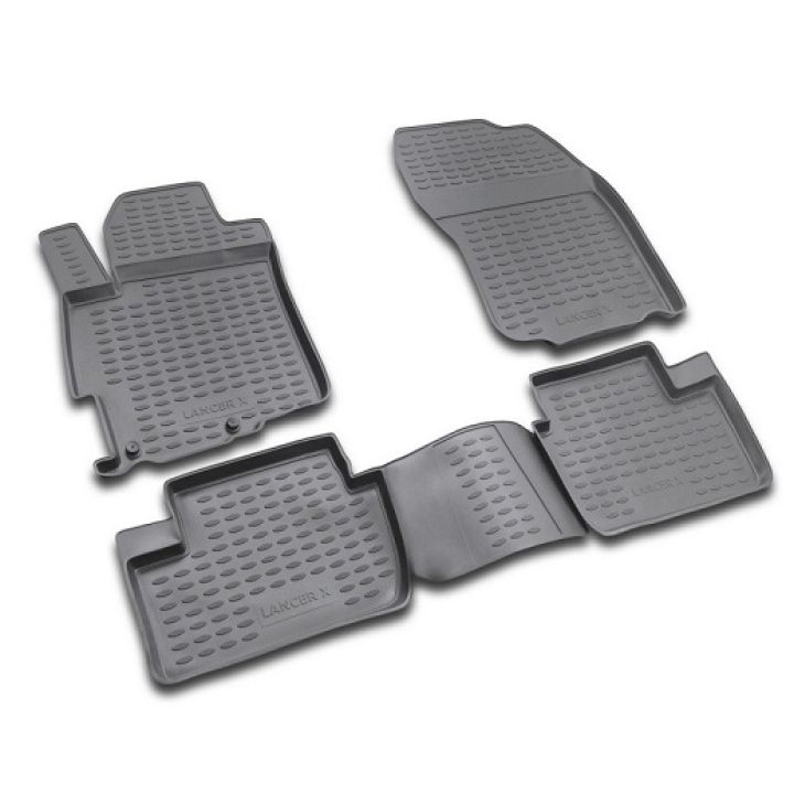 Килимки в салон для Mitsubishi Lancer X (10), Evo X, Sb '07-, поліуретанові Element-Novline