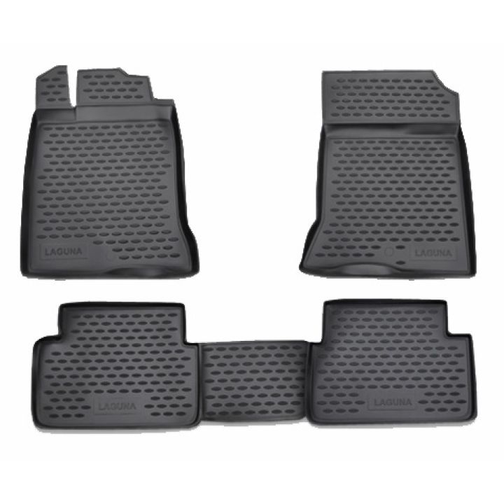 Килимки в салон для Renault Laguna '07-15, поліуретанові Element-Novline