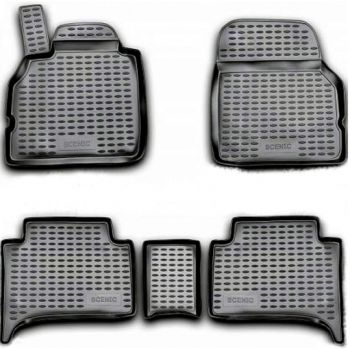Килимки в салон для Renault Scenic '03-08, поліуретанові Element-Novline