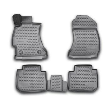 Килимки 3D в салон для Subaru Forester '13-18, поліуретанові Element-Novline