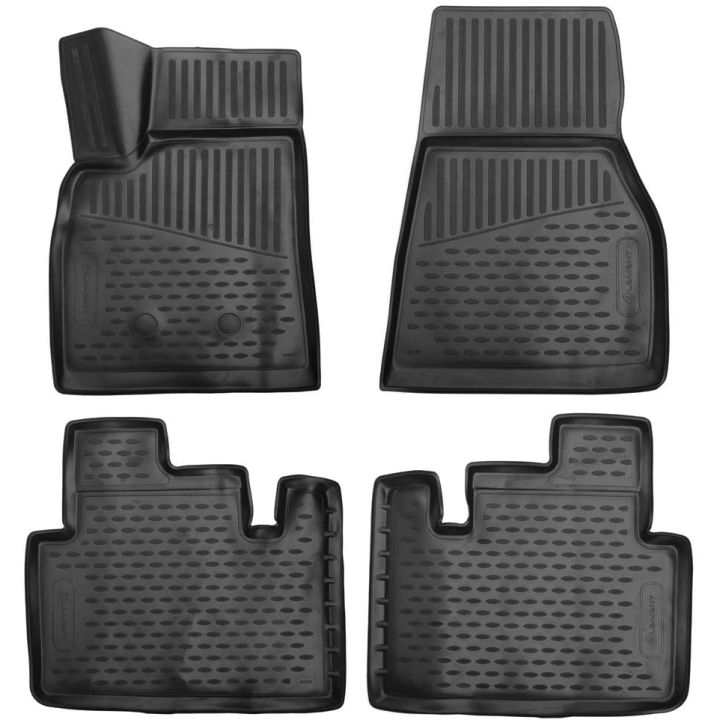 Коврики 3D в салон для Tesla Model S '17- euro, полиуретановые Element-Novline