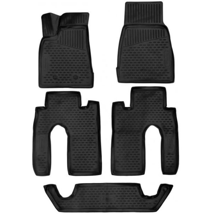 Коврики 3D в салон для Tesla Model X '15-, полиуретановые Element-Novline